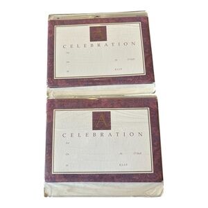 Vintage Hallmark A Monogram Celebration Invitations Sealed Burgundy 90s-2000s(2)